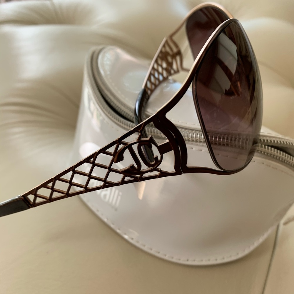 JustCavalli- Bronze Lattice Frame, Brown Lens - Picture 6 of 8